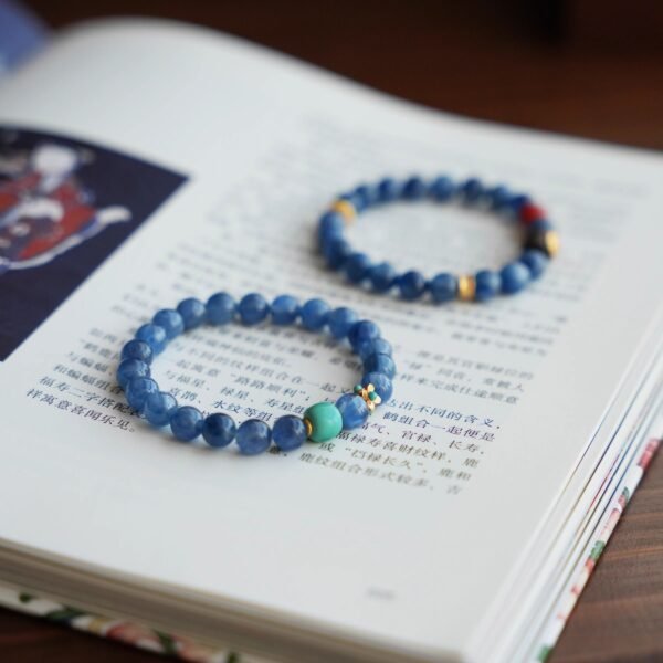 Original Chinese style natural blue crystal bracelet - 图片 2