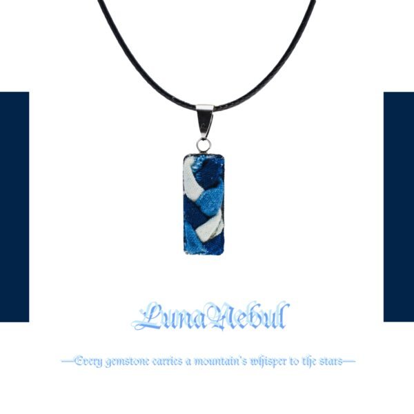 Hand Woven Indigo Dyed Fabric Ethnic Retro Style Necklace